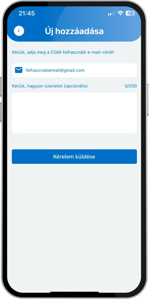 felhasználó email